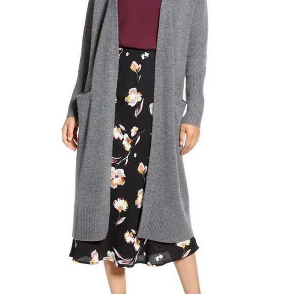 Halogen Gray Cashmere Cardigan - Picture 1 of 7